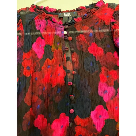 Paige Silk Floral Blouse, Size S - Picture 8 of 8